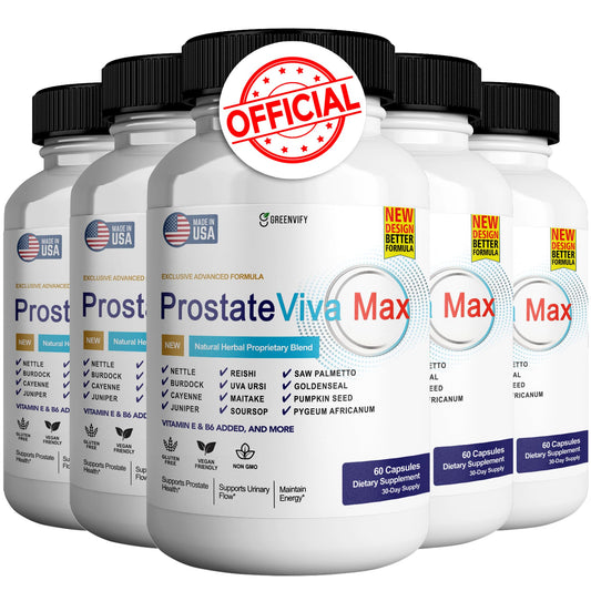 GREENVIFY ProstateViva Max Prostate Supplements for Men Capsules Health Supplements - Maximum Strength All Natural to Support Normal & Healthy Function (300 Capsules)