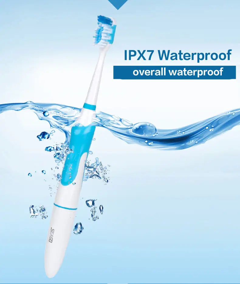 Electric Toothbrush with 2 Soft Brush Heads
